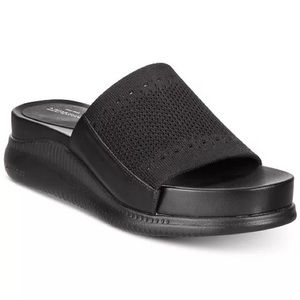 Womens Cole Haan 2 Zerogrand Stitchlite Sandal Slip On Sandals Black Knit sz 8.5